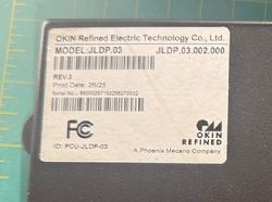 OKIN JLDP-03 CONTROL UNIT LABEL